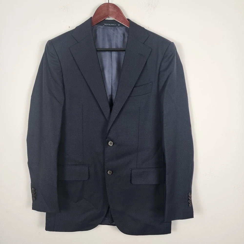 SuitSupply Lazio Single Breasted Blazer Sport Coat Size 38L Wool Suit Super 110s